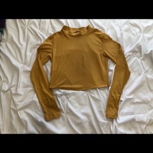 Yellow Long Sleeve Rue 21 Crop Top